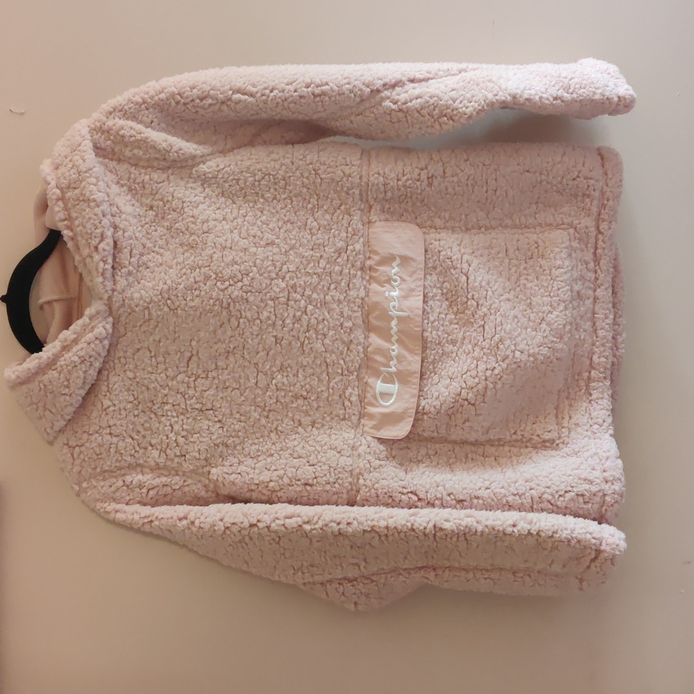 Champion Pink Sherpa Sweater Hoodie